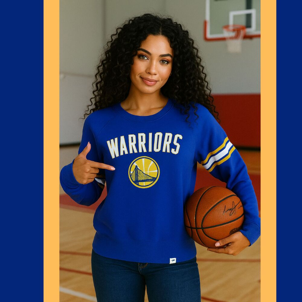 Golden State Warriors Long Sleeve Logo Sweater from Fanatics